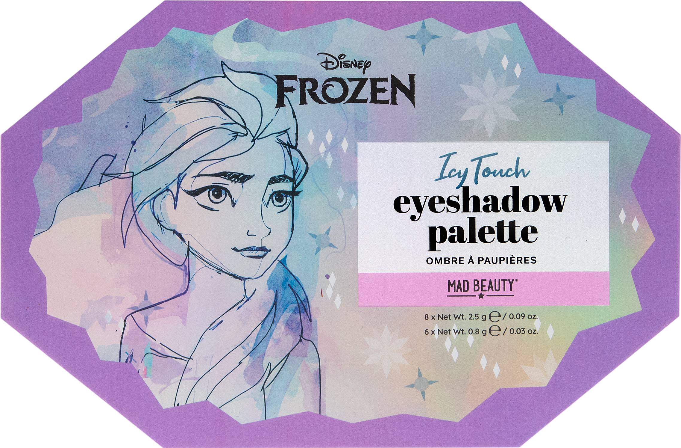 Набор косметики MAD BEAUTY Палетка теней Ледяное сердце - Ледяное прикосновение (DF-FG10393-6) - Фото 1