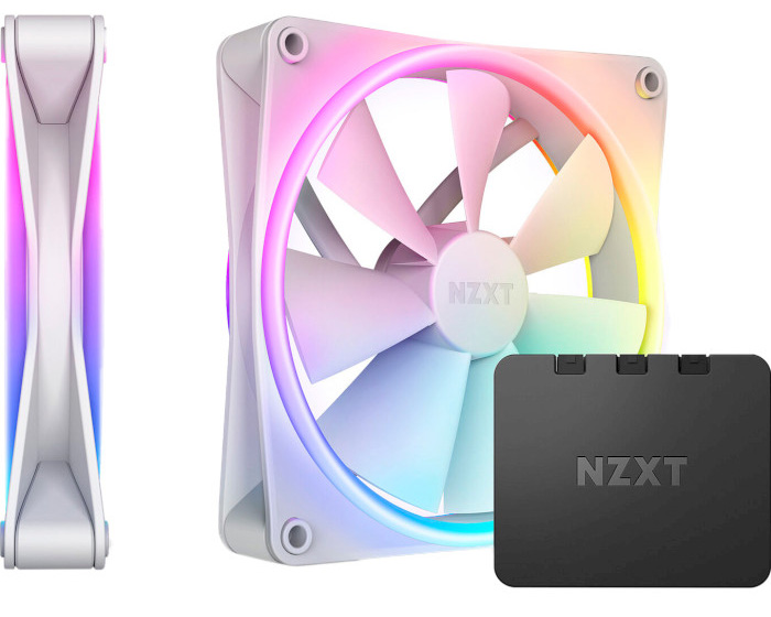 Корпусный вентилятор NZXT F140RGB Duo White (RF-D14DF-W1) - Фото 1