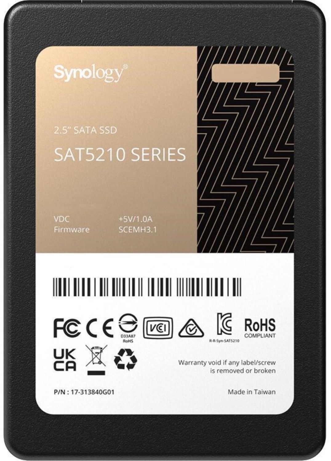 SSD-накопитель внутренний Synology SATA2.5" 7TB 6GB/S (SAT5210-7000G) - Фото 1