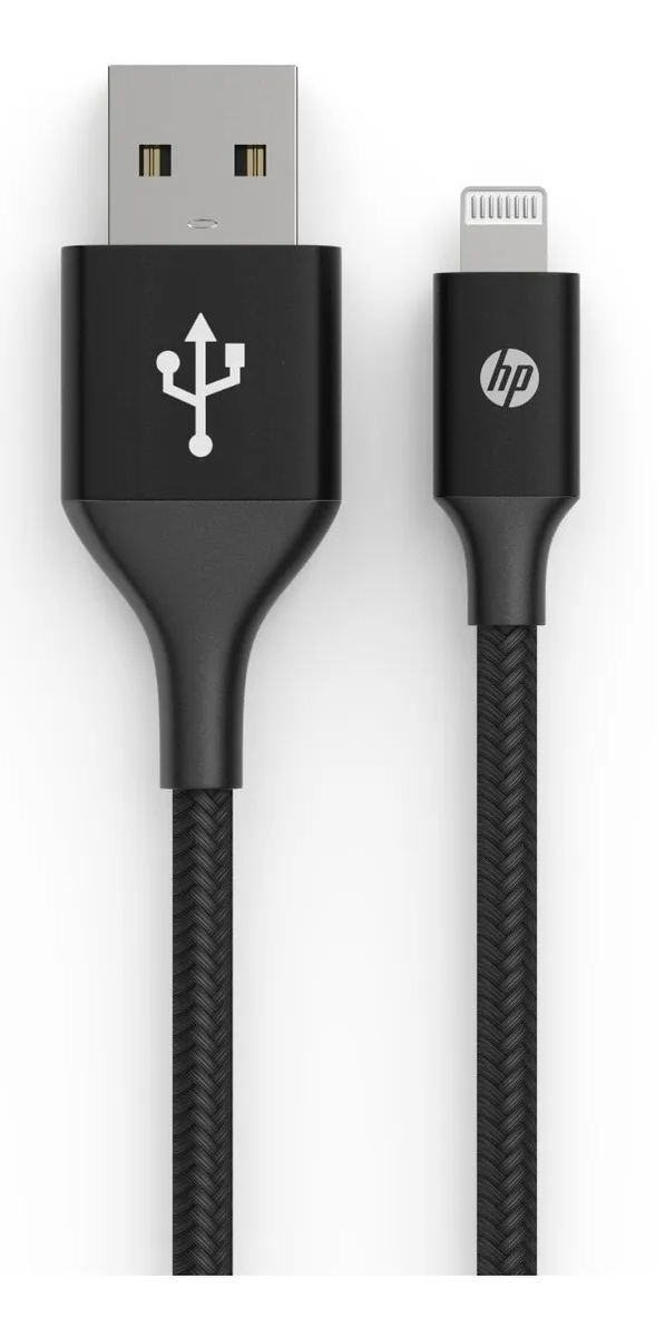 Кабель синхронізації даних HP USB 2.0 AM - Lightning DHC-MF100 2.0m Black (DHC-MF100-2M) - Фото 1