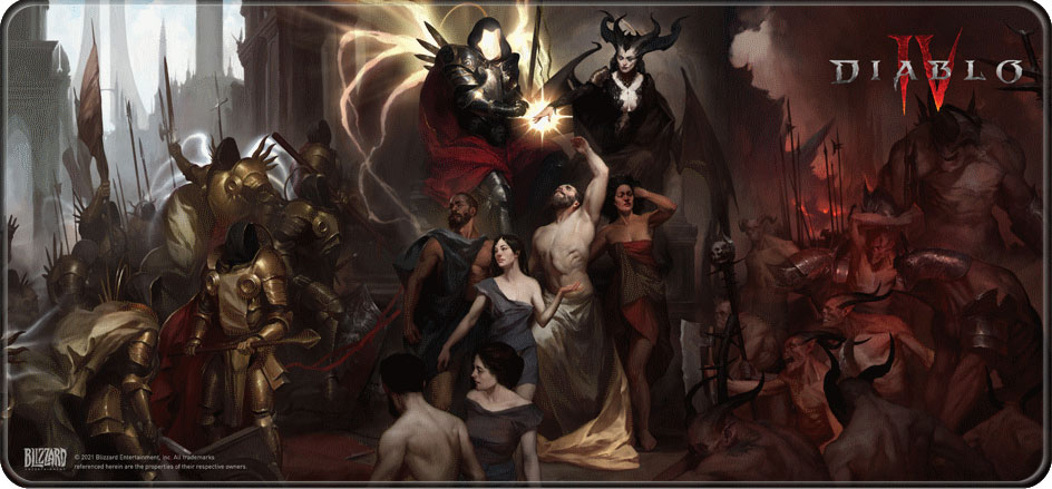 Килимок для миші ігровий Diablo IV Inarius and Lilith (FBLMPD4INALIL21XL) - Фото 1
