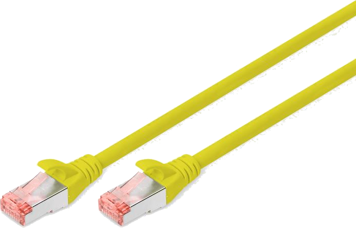 Кабель патч-корд Digitus CAT 6 S-FTP 1 м AWG 27/7 LSZH Yellow (DK-1644-010/Y) - Фото 1