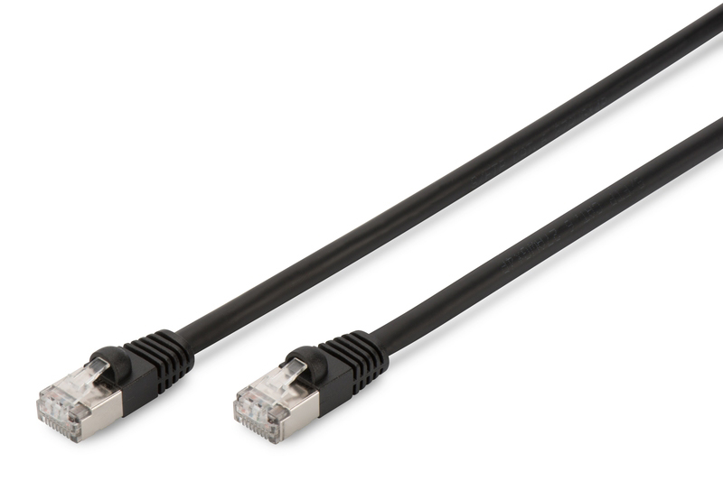 Кабель патч-корд Digitus CAT 6 S-FTP 1m Black (DK-1644-010/BL-OD) - Фото 1
