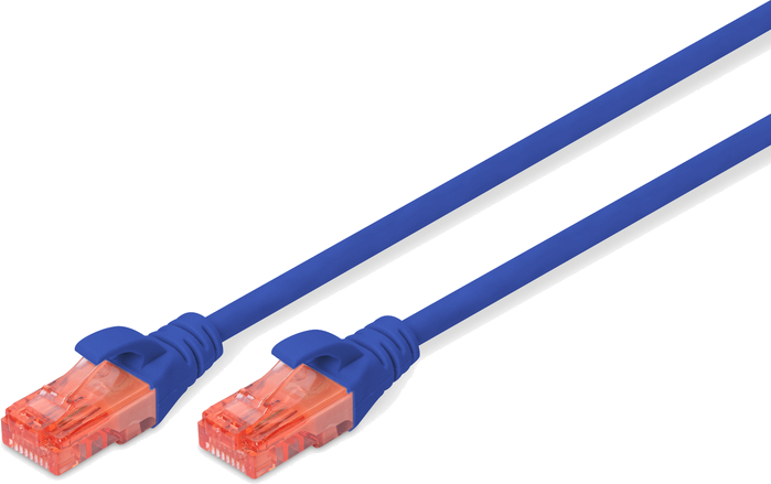 Кабель патч-корд Digitus CAT 6 UTP 0.5 м AWG 26/7 Cu LSZH Blue (DK-1617-005/B) - Фото 1