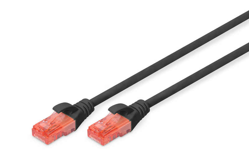 Кабель патч-корд Digitus CAT 6 UTP 0.5 м Black (DK-1617-005/BL) - Фото 1