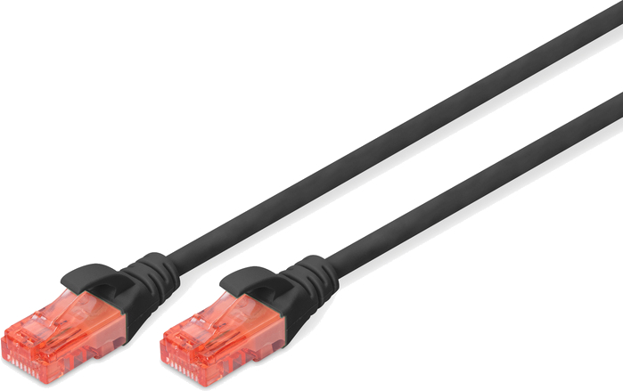 Кабель патч-корд Digitus CAT 6 UTP 1 м AWG 26/7 Cu LSZH Black (DK-1617-010/BL) - Фото 1