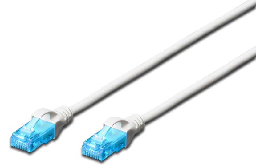 Кабель патч-корд Digitus CCA CAT 5e UTP 0.5m (DK-1512-005/WH) White - Фото 1