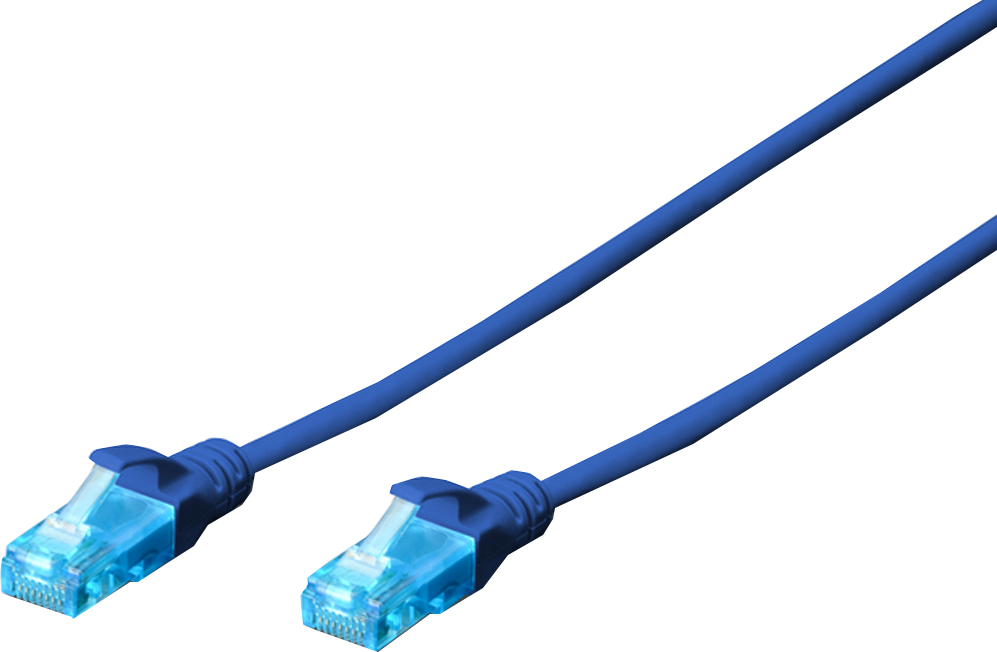 Кабель патч-корд Digitus CCA CAT 5e UTP 0.5m (DK-1512-005/B) Blue - Фото 1
