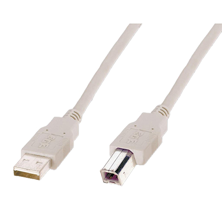Кабель USB type A - USB type B Assmann USB 2.0 (AM/BM) 3m Beige (AK-300102-030-E) - Фото 1