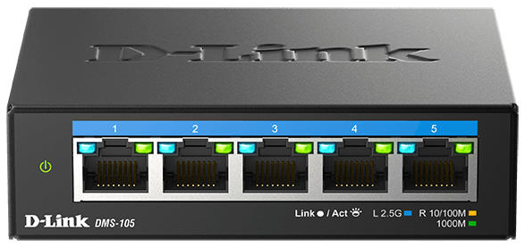 Коммутатор локальної мережі (Switch) D-Link DMS-105 - Фото 1
