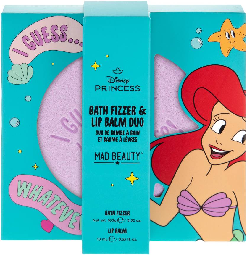 Набор косметики MAD BEAUTY бомбочка и бальзам для губ Ариэль 10 мл (DPE-16225-8) - Фото 1