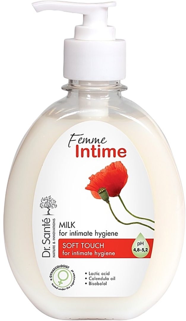 Молочко для интимной гигиены Dr. Sante мягкое прикосновение 230 мл (4823015922954) - Фото 1