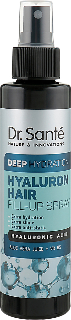 Купити Спрей для волосся Dr. Sante Hyaluron Hair Deep hydration 150 мл Fill-up (8588006040258) - Фото 1 Спрей для волосся Dr. Sante Hyaluron Hair Deep hydration 150 мл Fill-up (8588006040258) - Фото 1