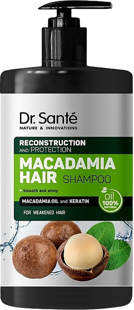 Шампунь жіночий Dr. Sante Macadamia Hair 1 л (4823015935312) - Фото 1