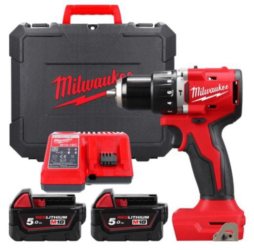 Дрель-шуруповерт Milwaukee M18 BLPDRC-502C (4933492826) - Фото 1