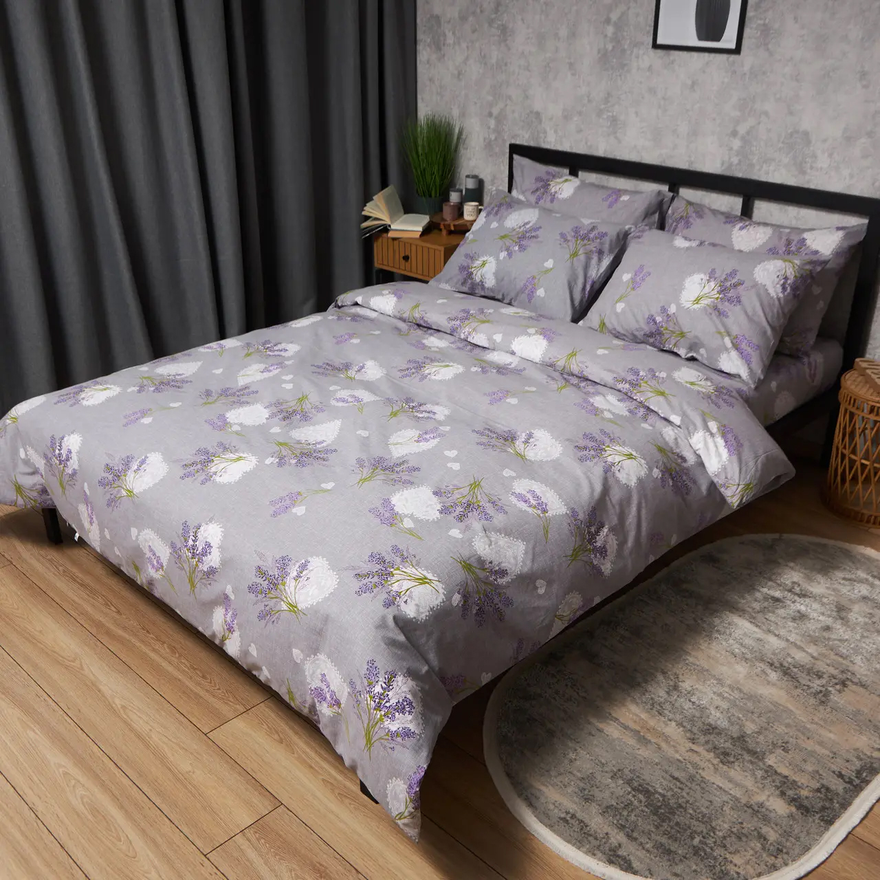 Пододеяльник полуторный Moon&Star Бязь Gold Люкс Provence Dreams 143 x 210 см (MS-870001120) - Фото 1