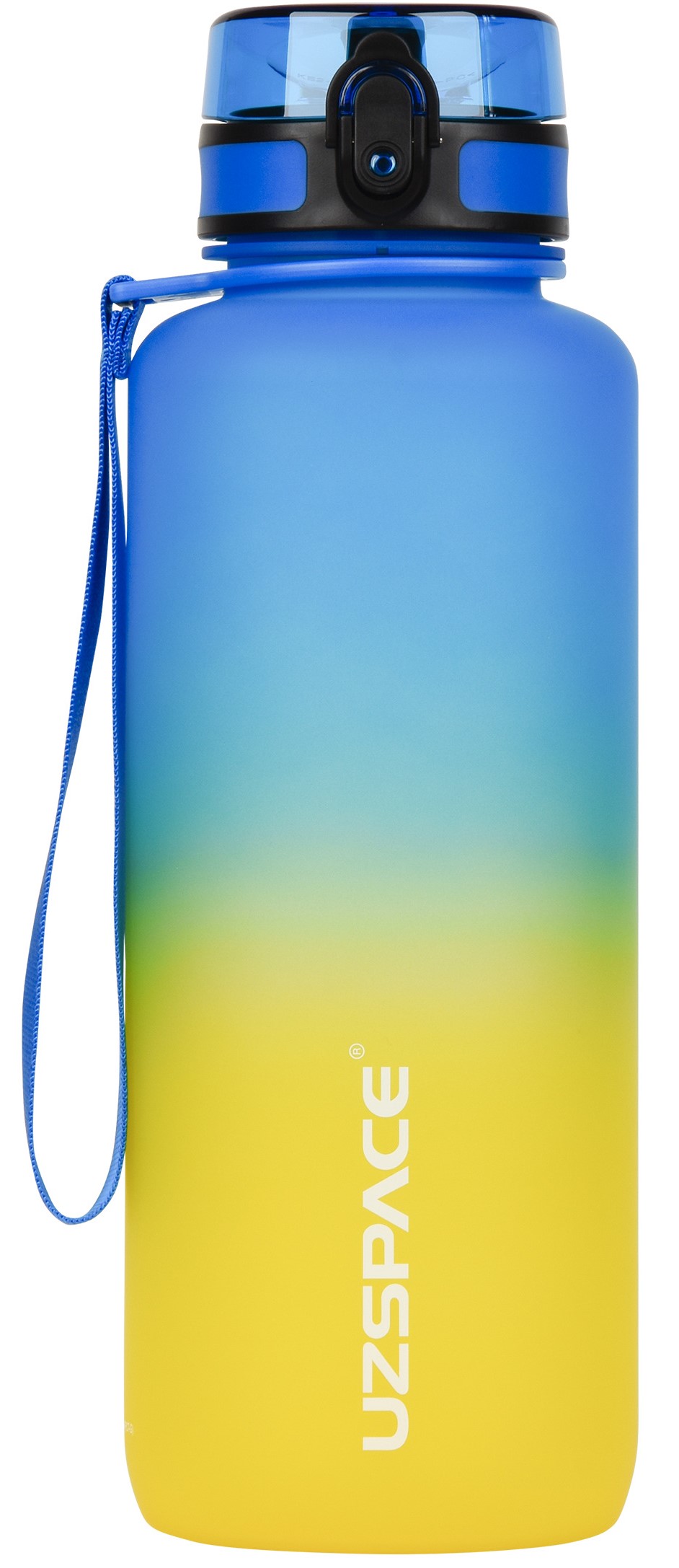 Бутылка для воды UZspace 3056 Frosted 1500 мл Желто-голубая - Фото 1
