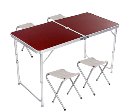 Складной стол Voltronic DT-4251 с 4 стульями - Фото 1