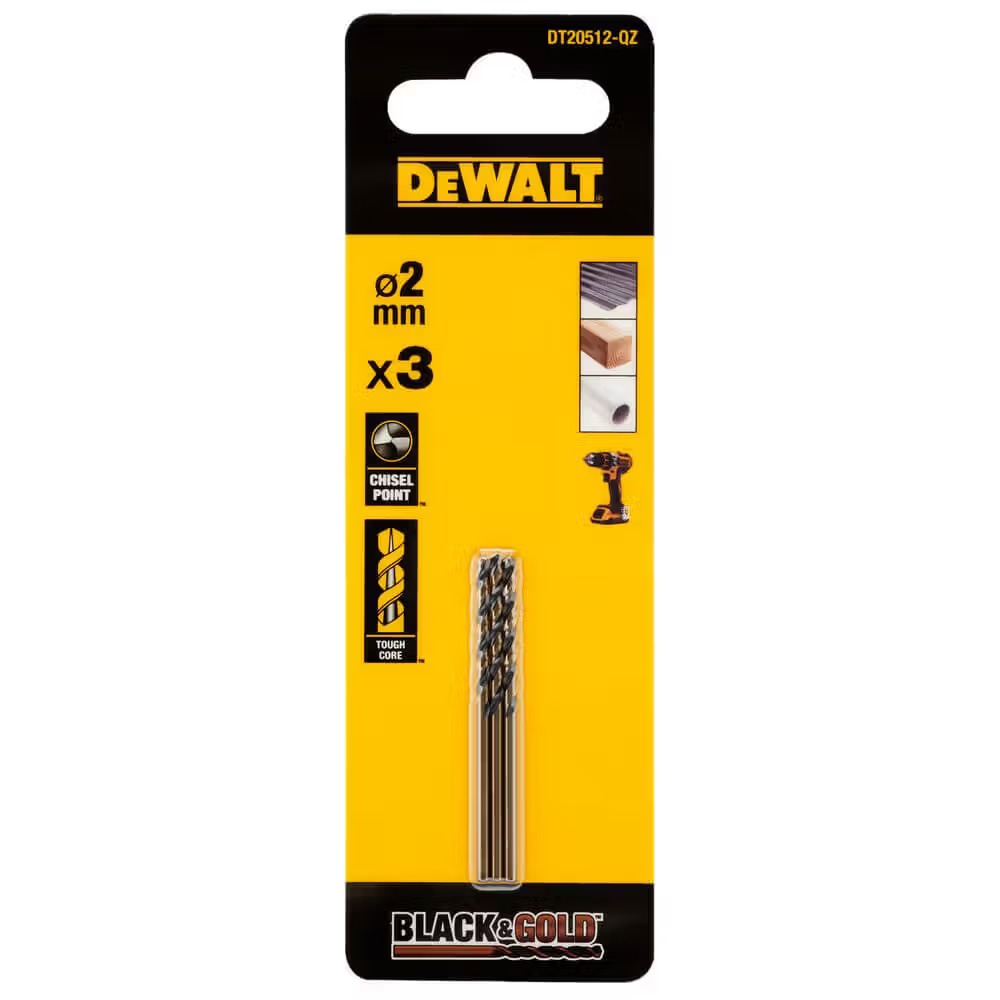 Сверло DeWALT Black&Gold HSS-G 3 шт. (DT20512) - Фото 1