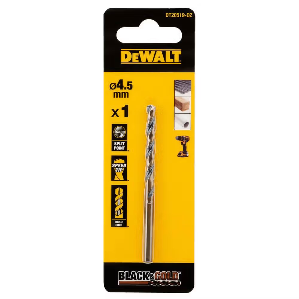 Сверло DeWALT Black&Gold HSS-G (DT20519) - Фото 1