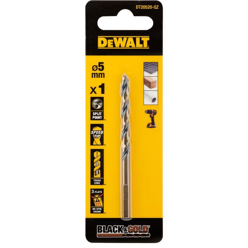 Сверло DeWALT Black&Gold HSS-G (DT20520) - Фото 1