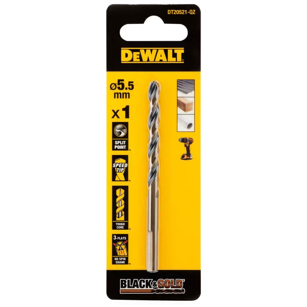 Сверло DeWALT Black&Gold HSS-G (DT20521) - Фото 1