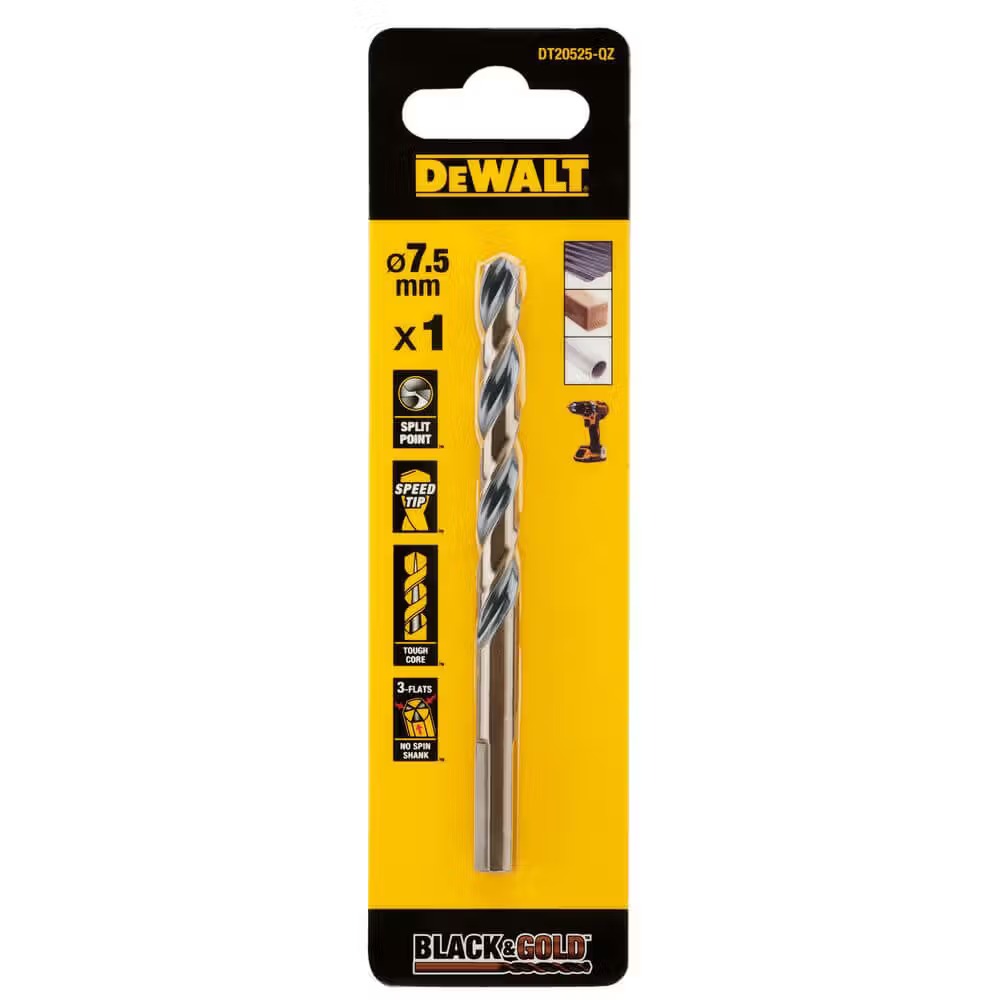 Сверло DeWALT Black&Gold HSS-G (DT20525) - Фото 1