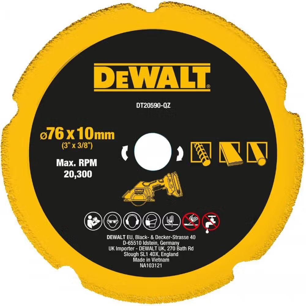 Диск алмазный DeWALT 76х10 мм (DT20590) - Фото 1