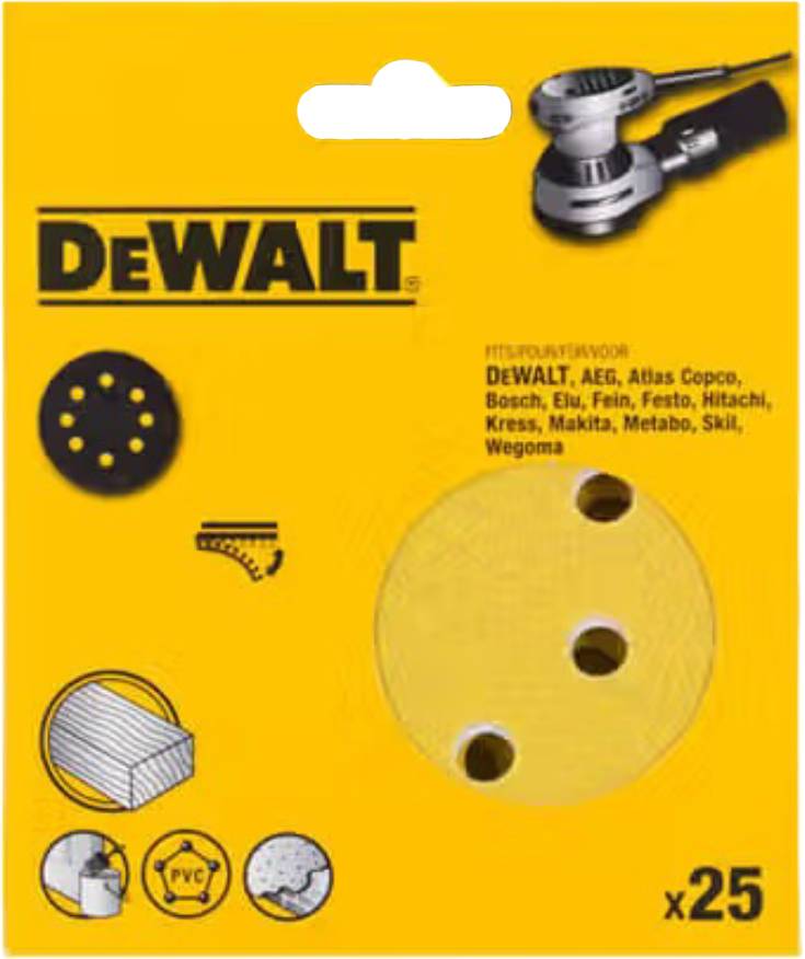 Круг шліфувальний DeWALT 25 шт. (DT3111XM) - Фото 1