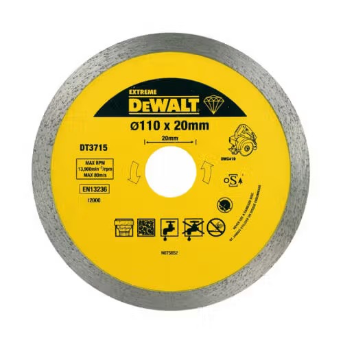 Диск алмазный DeWALT 110х1.6х20 мм (DT3715) - Фото 1