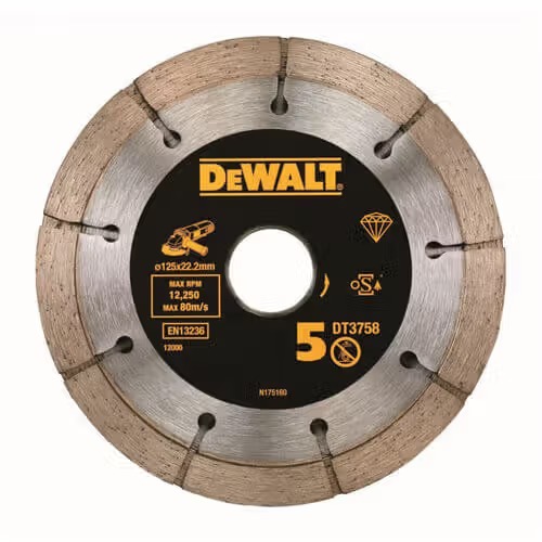 Диск алмазный DeWALT 125x6.3х22.2 мм (DT3758) - Фото 1