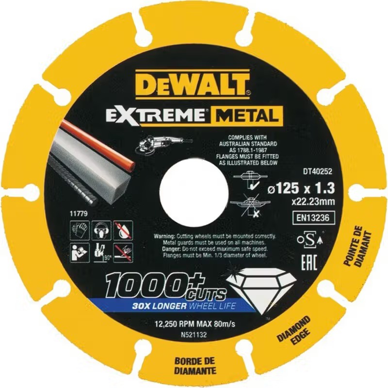 Диск алмазный DeWALT 125х1.3х22.23 мм (DT40252) - Фото 1