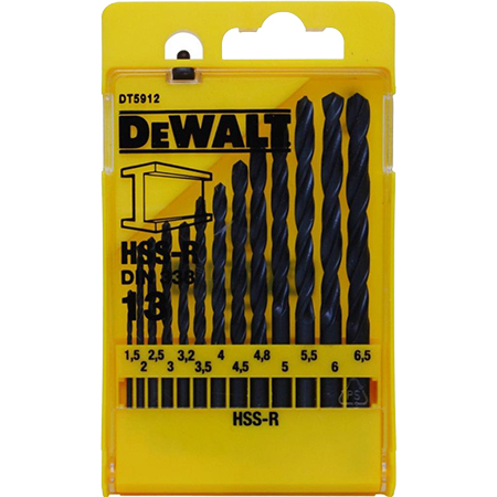 Набір свердел DeWALT HSS-R 13 шт. (DT5912) - Фото 1