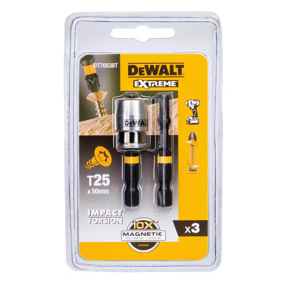 Набор бит для отвертки DeWALT IMPACT TORSION 2 шт. (DT70538T) - Фото 1