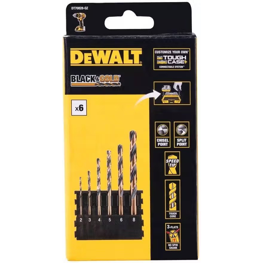 Набор сверл DeWALT Black&Gold 7 шт. (DT70828) - Фото 1