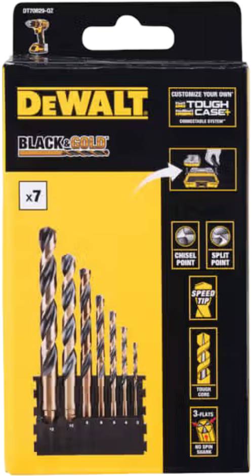 Набір свердел DeWALT Black&Gold 8 шт. (DT70829) - Фото 1