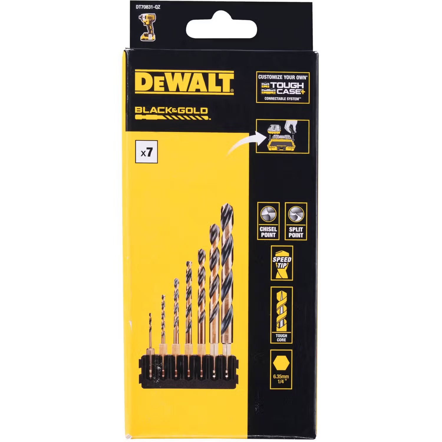 Набор сверл DeWALT Black&Gold 8 шт. (DT70831) - Фото 1