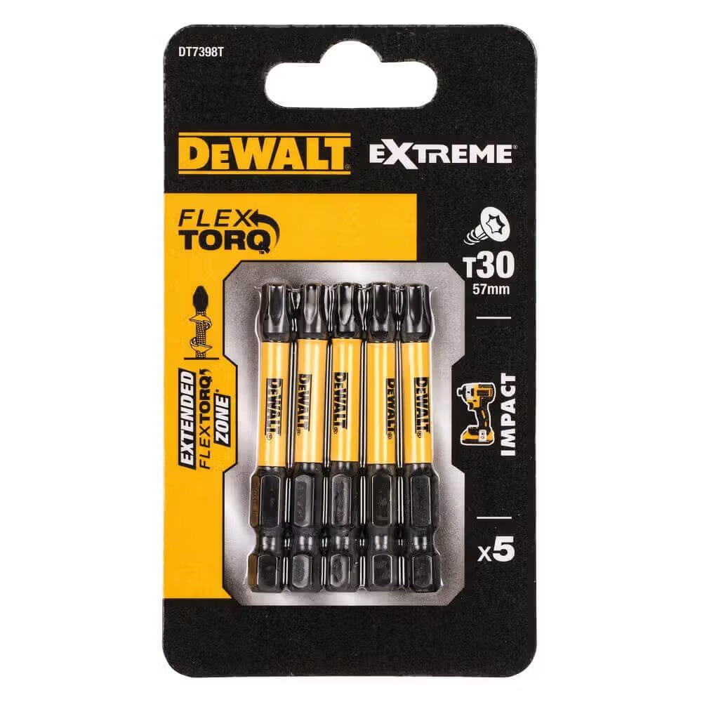Набор бит для отвертки DeWALT IMPACT TORSION 5 шт. (DT7398T) - Фото 1