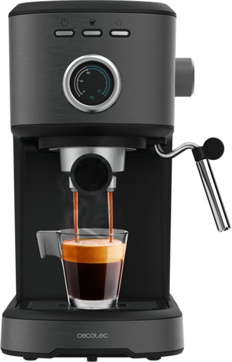Кофеварка рожковая Cecotec Power Espresso 20 Pecan Steel (CCTC-00275) - Фото 1