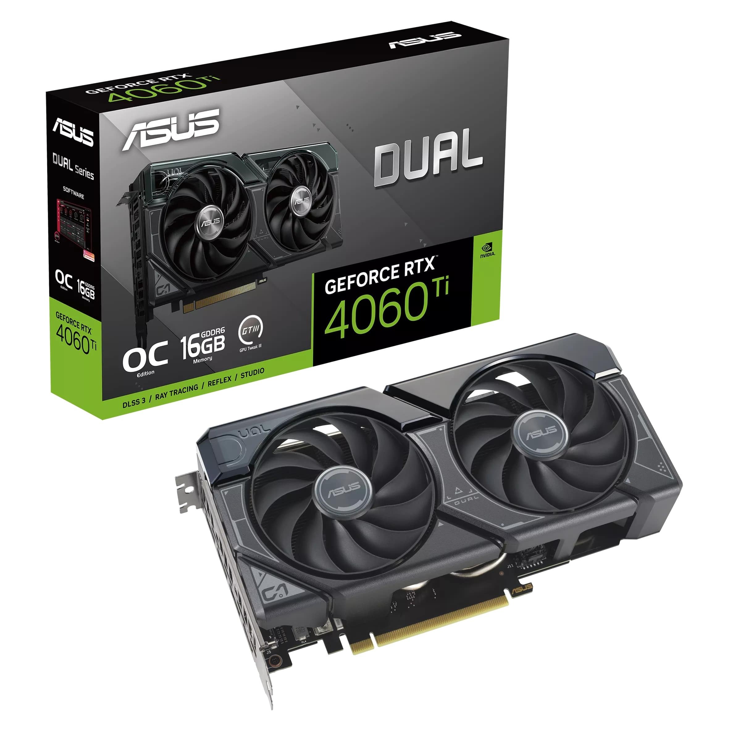 Видеокарта Asus RTX 4060 TI DUAL OC 16GB GDDR6 (DUAL-RTX4060TI-O16G ...