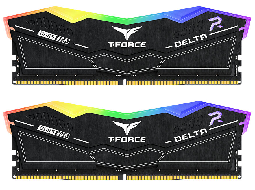 Память DDR Team DRAM DDR5 DELTA RGB (BLACK) 8GBx2 CL38-46-46-76 1.2V (FF3D516G6000HC38ADC01) - Фото 1