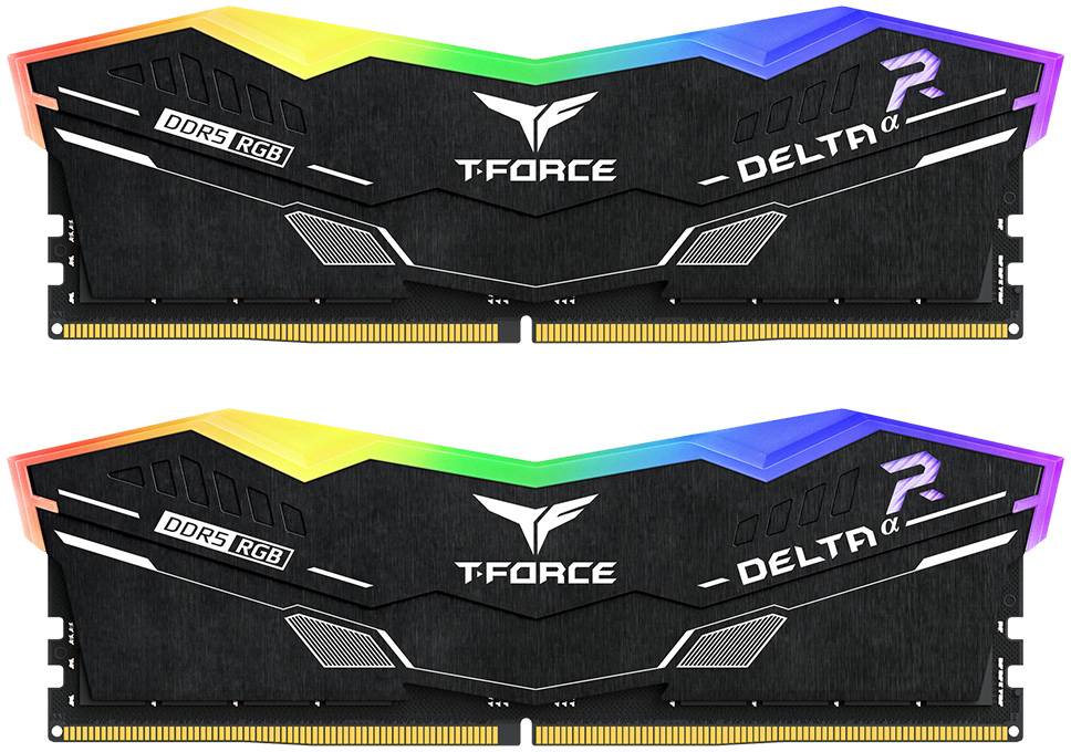 Память DDR Team DDR5 32GB KIT 2x16GB PC 6000 T-FORCE Delta RGB CL30 (FF7D532G6000HC30DC01) Black - Фото 1