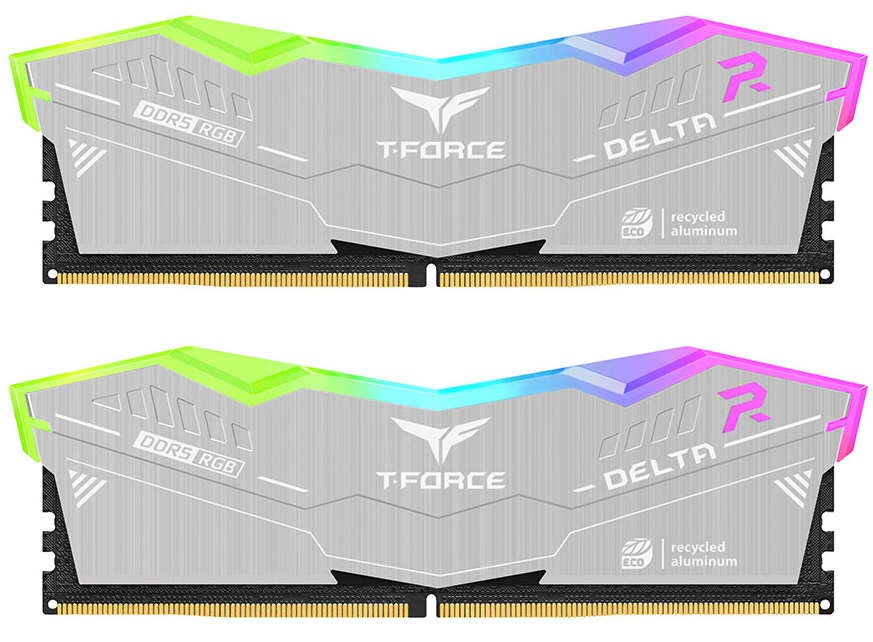 Память DDR Team DRAM DDR5 DELTA RGB ECO Line 2x32ГБ CL40 1.35V (FF2D564G6400HC40BDC01) - Фото 1