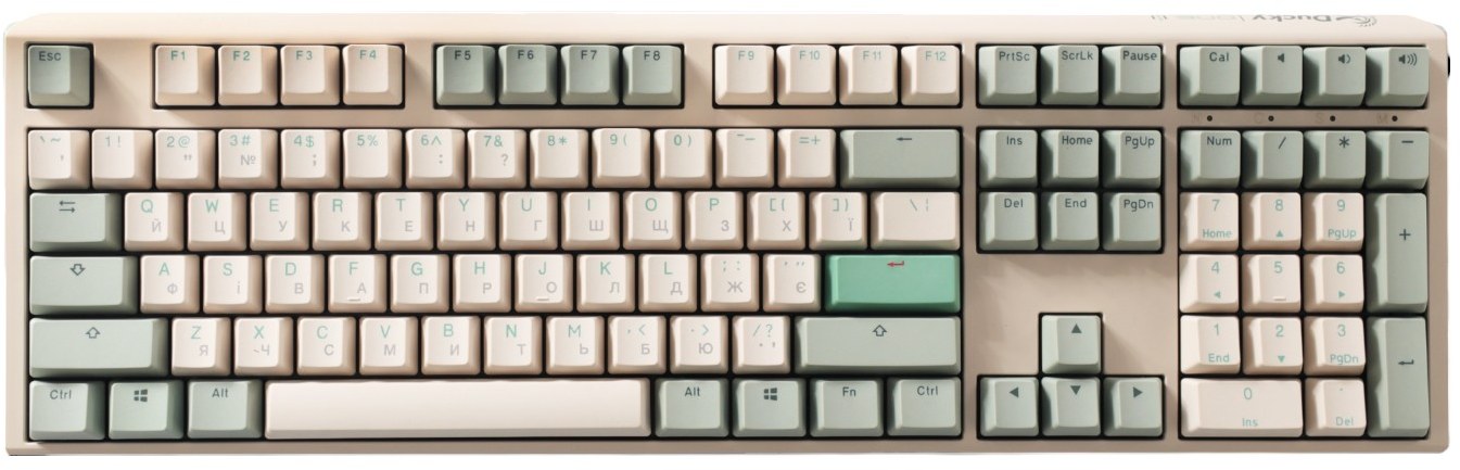 Клавиатура проводная игровая Ducky One 3 Cherry MX Brown Matcha Cream UA (DKON2108-BUAPXМAEGGC1) - Фото 1
