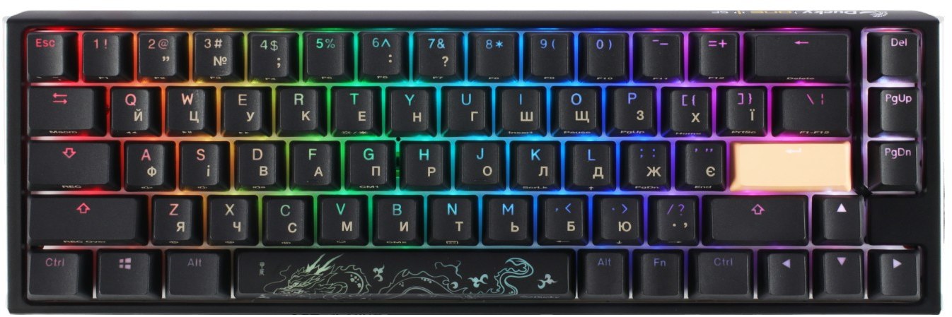 Клавиатура проводная игровая Ducky One 3 SF Cherry MX Brown RGB Black UA (DKON2167ST-BUAPXCLAWSC1) - Фото 1