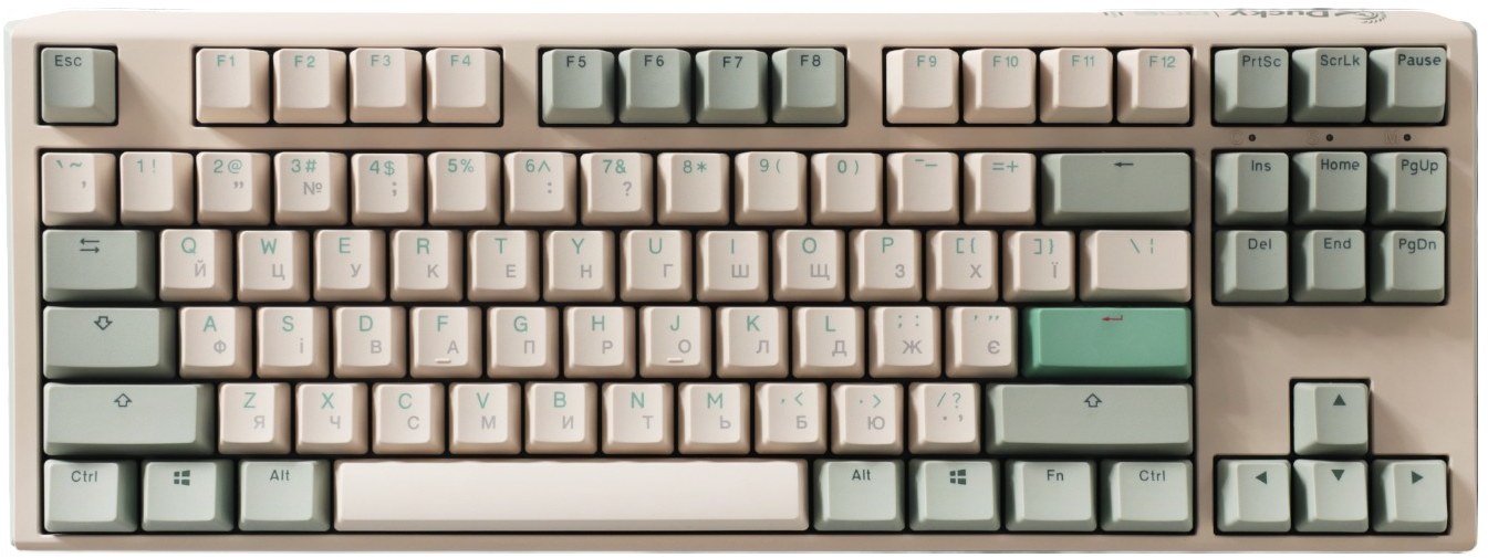 Клавиатура проводная игровая Ducky One 3 TKL Cherry MX Brown Matcha Cream UA (DKON2187-BUAPXМAEGGC1) - Фото 1