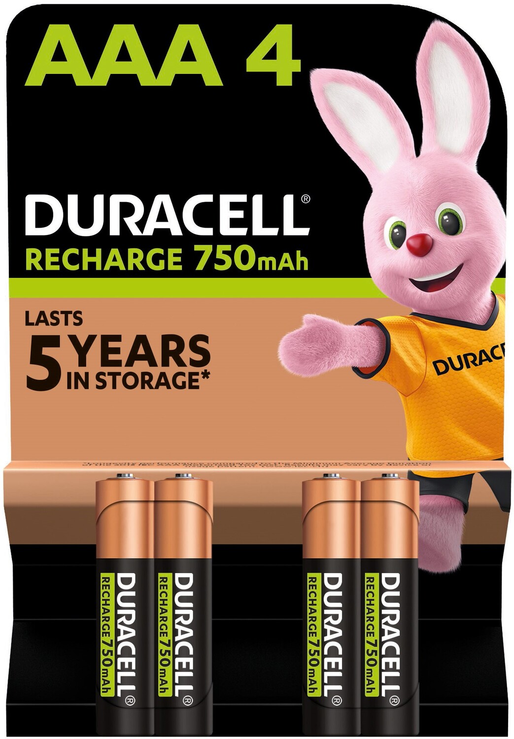 Аккумулятор тип AAA Duracell HR03 (AAA) 750mAh уп. 4 шт - Фото 1