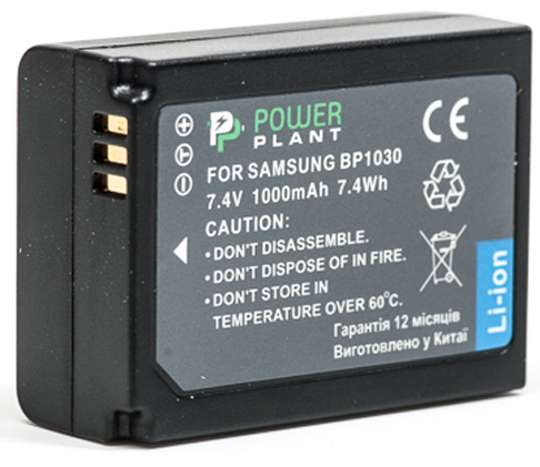Аккумулятор для фотокамеры PowerPlant Samsung BP-1030 1000mAh (DV00DV1354) - Фото 1