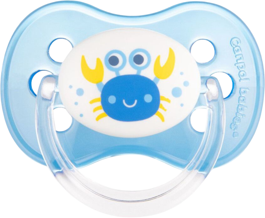 Кругла пустушка Canpol babies 0-6 м-ців Love&sea - блакитна (22/410_blu_new) - Фото 1