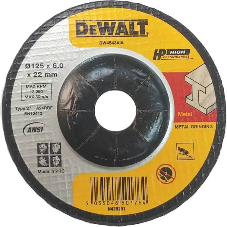 Круг відрізний по металу DeWALT HIGH PERFORMANCE 125х6.0х22.23 мм (DW4543AIA) - Фото 1